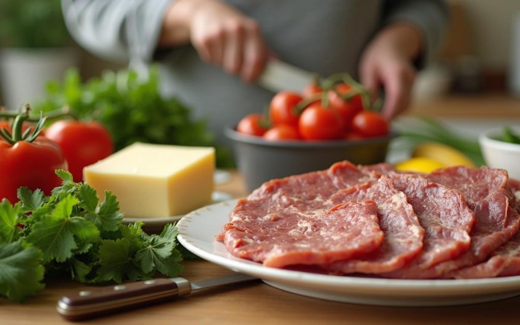 Aliments sains et sûrs pour les femmes enceintes sur une table de cuisine.