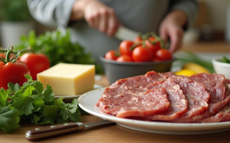 Aliments sains et sûrs pour les femmes enceintes sur une table de cuisine.