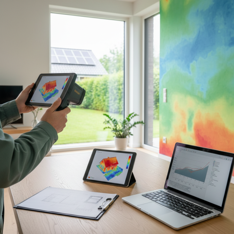 Illustration réaliste sur habitatfuturvert.fr : Optimisez la performance énergétique de votre logement
