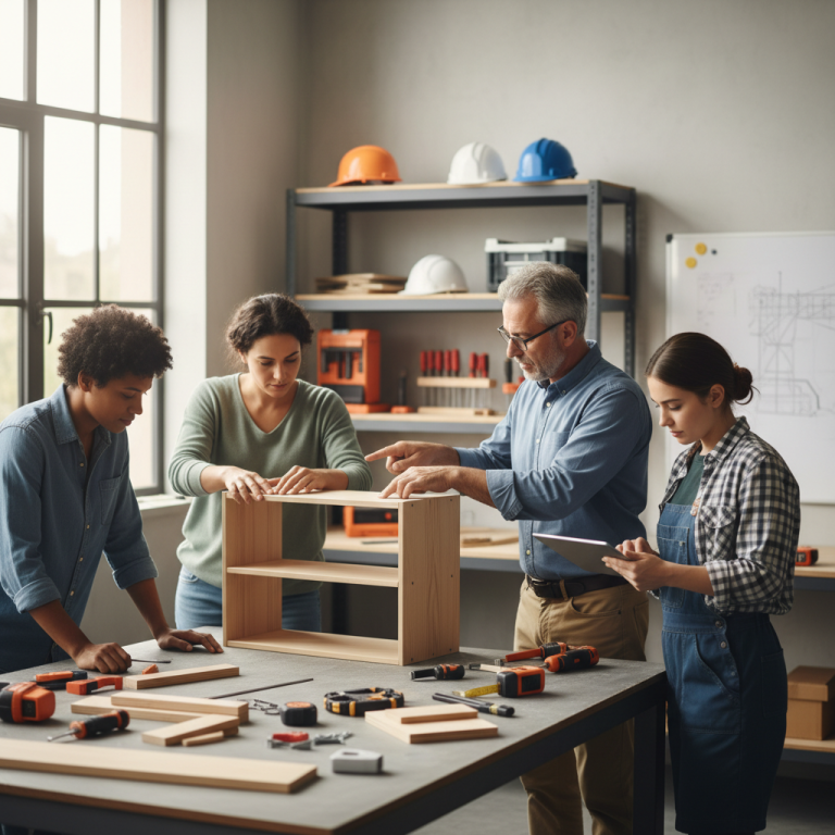 Illustration réaliste sur Les formations de l’Institut du Bricolage : apprendre à bricoler vraiment